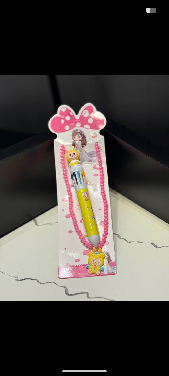 Cartoon Pen With Necklace