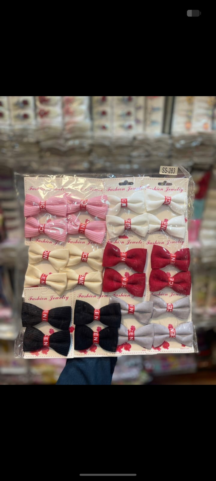 Fabric Bow Hair Clips Set