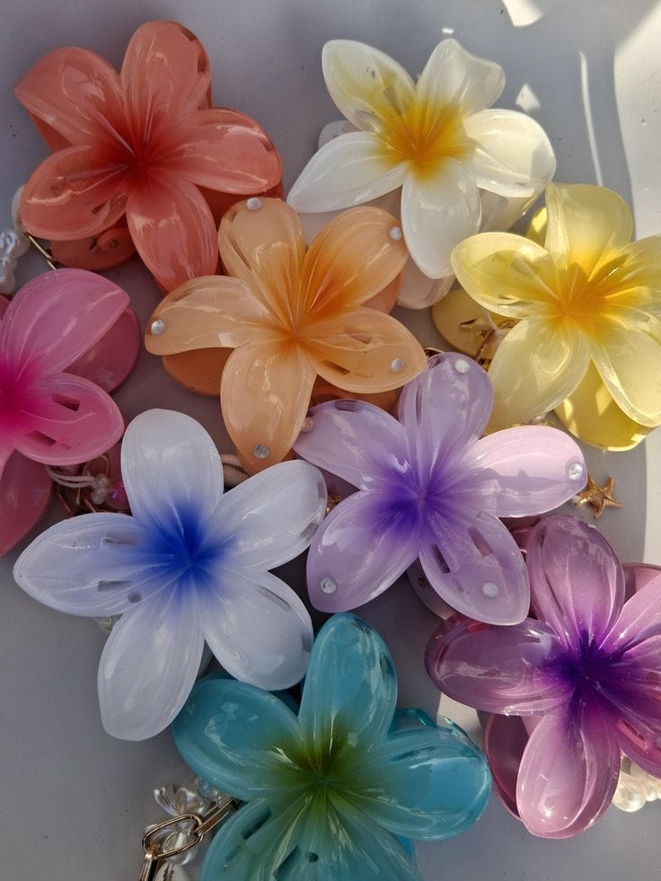 Flower Claw Clips pair